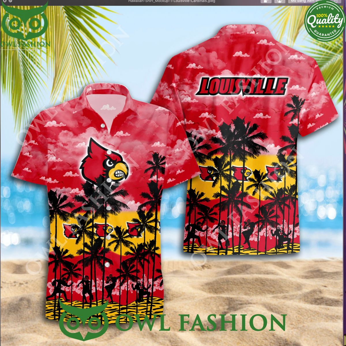NCAA Louisville Cardinals Fan Designed Summer 2024 Hawaiian Shirt
