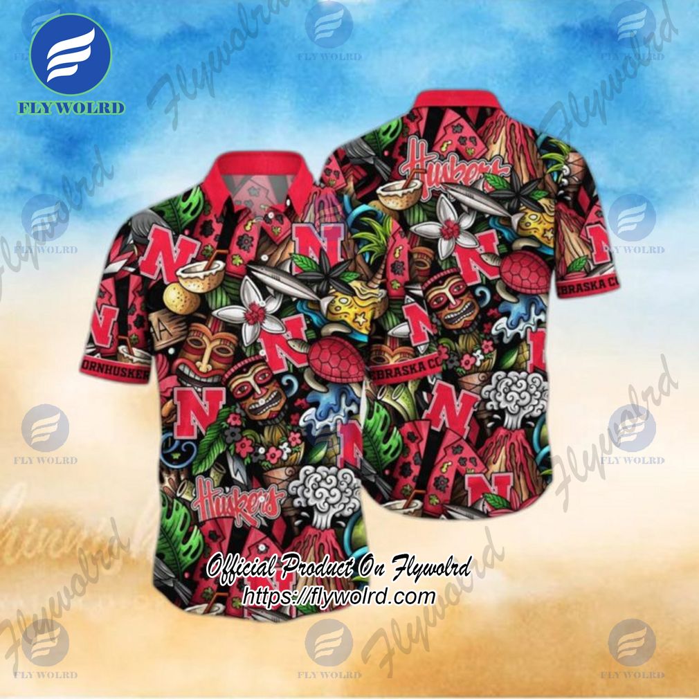 NCAA Nebraska Cornhuskers Tiki Hippie The Perfect Summer Vibe For FootBall Fans Hawaiian Shirt