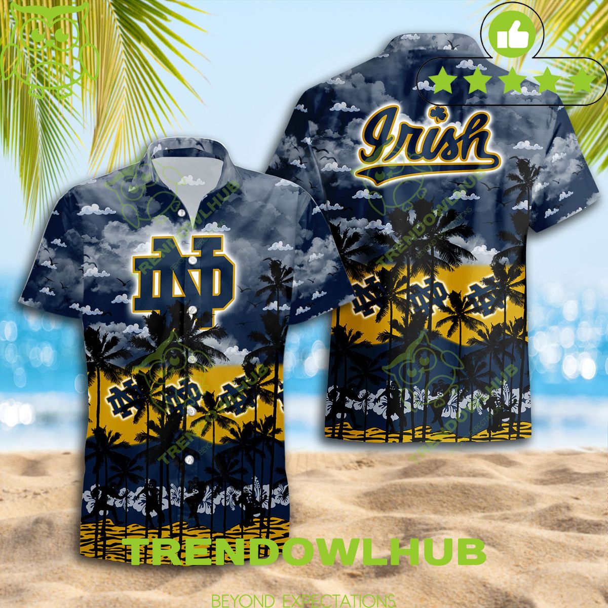 NCAA Notre Dame Fighting Irish Hawaiian Shirt New Design Trending Summer 2024