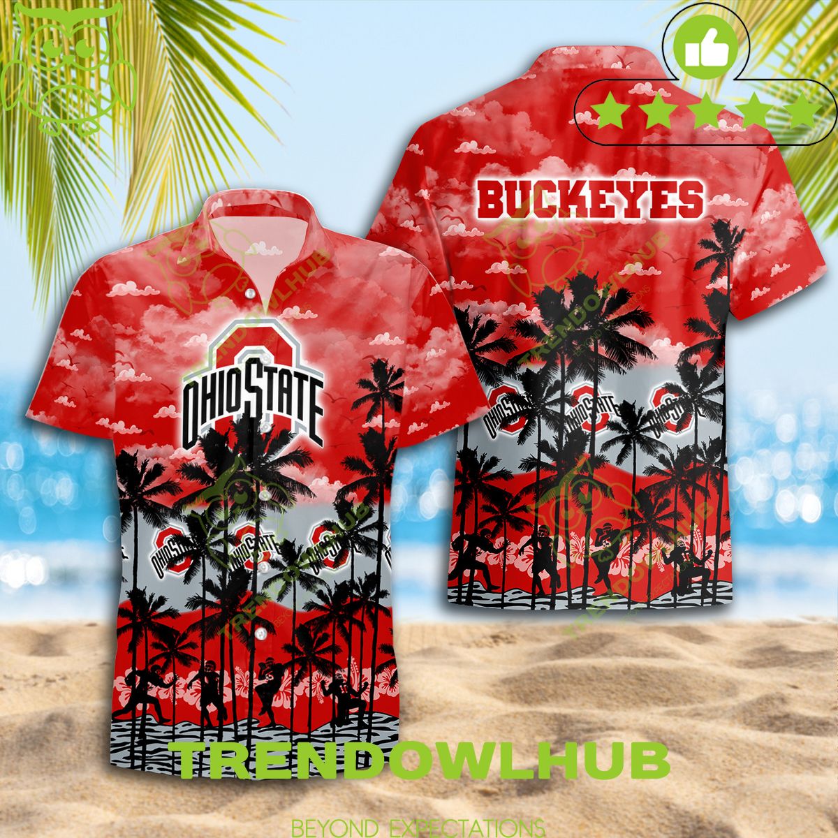 NCAA Ohio State Buckeyes Hawaiian Shirt Fan Designed Trending Summer 2024