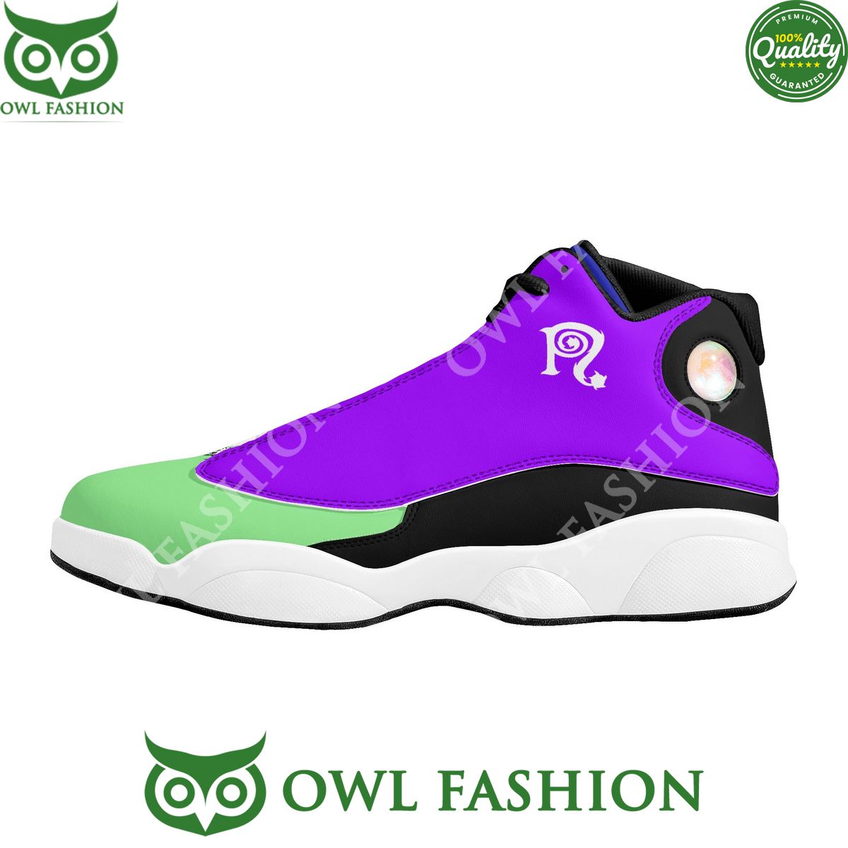 Necro Dope6 Green Purple Mens Basketball Sneakers