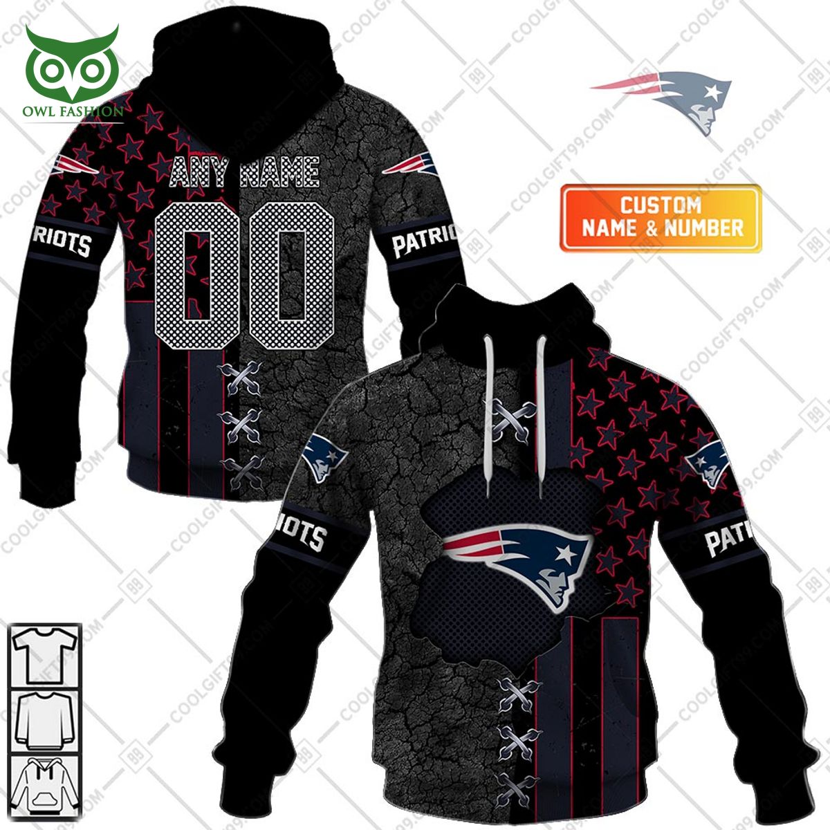New England Patriots NFL broken wall hoodie shirt printed