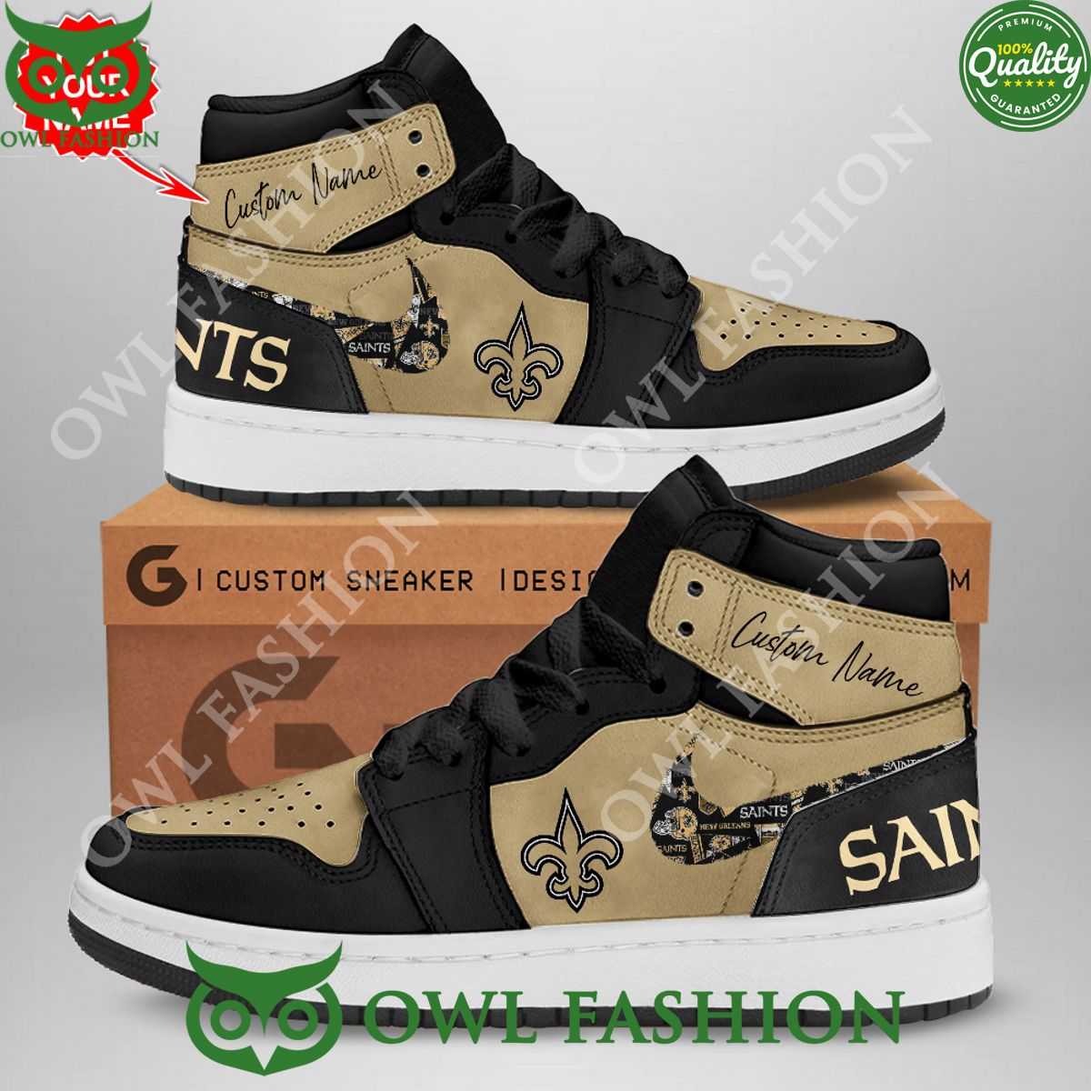New Orleans Custom Name NFL Limited Saints Air Jordan