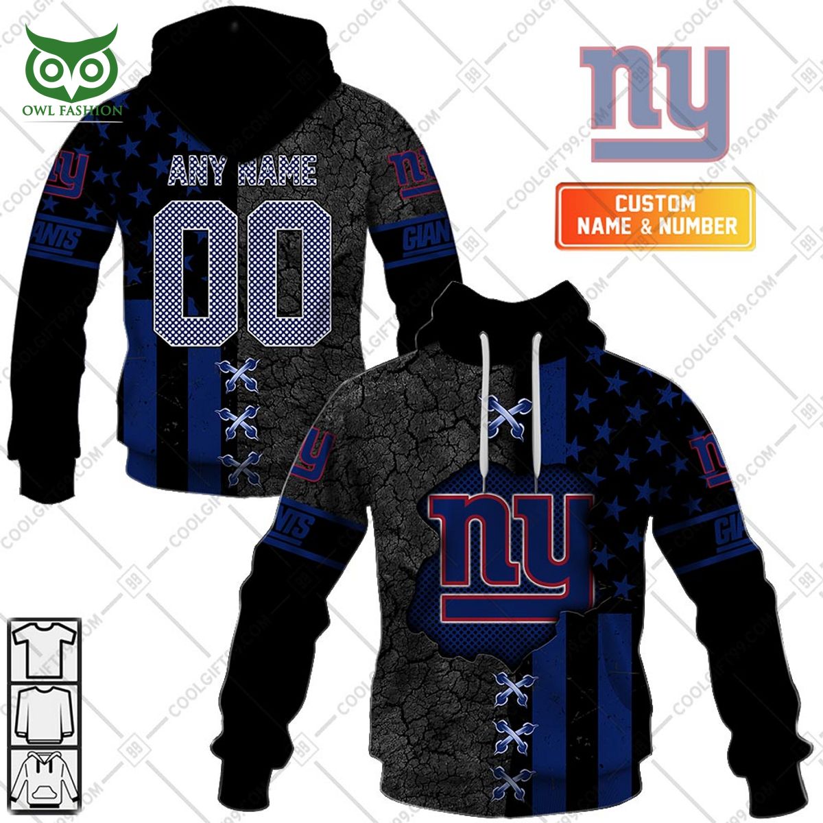 New York Giants NFL personalized hoodie shirt printed