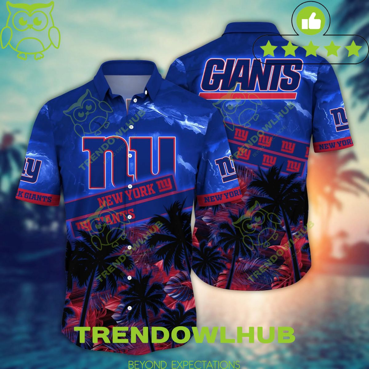 New York Giants NFL Summer Vibe Hawaiian Shirt Shorts