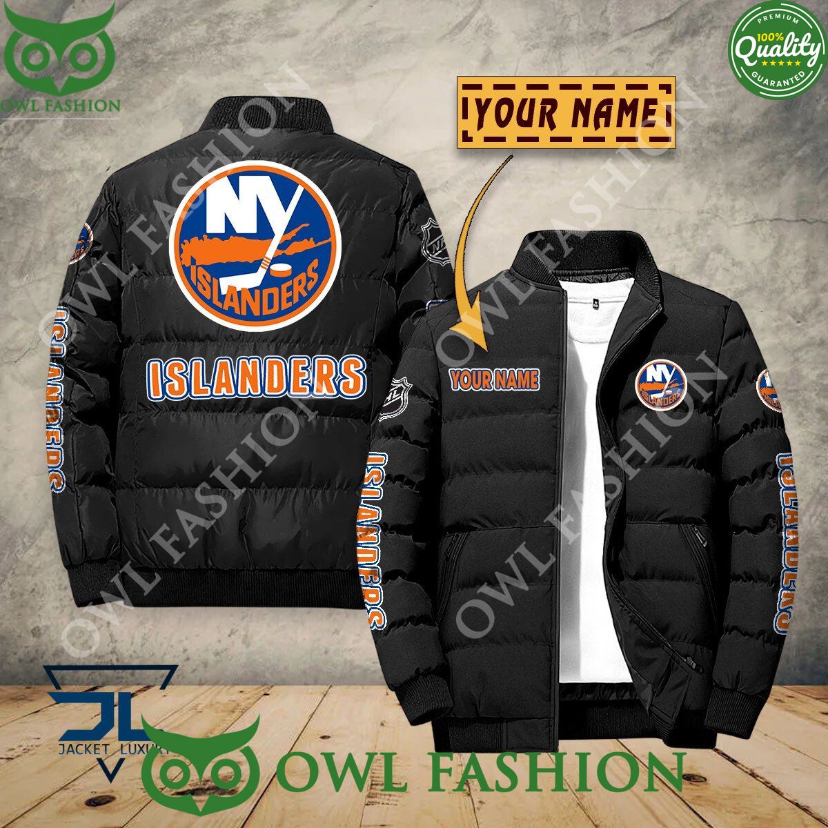 New York Islanders Custom Name NHL Ice Hockey Puffer Jacket Sport