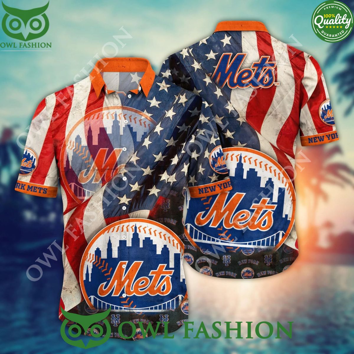 New York Mets MLB Baseball Champion Hawaiian Shirt Independence Day