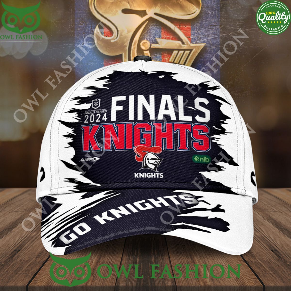 Newcastle Knights Finals 2024 Black and White Classic Cap