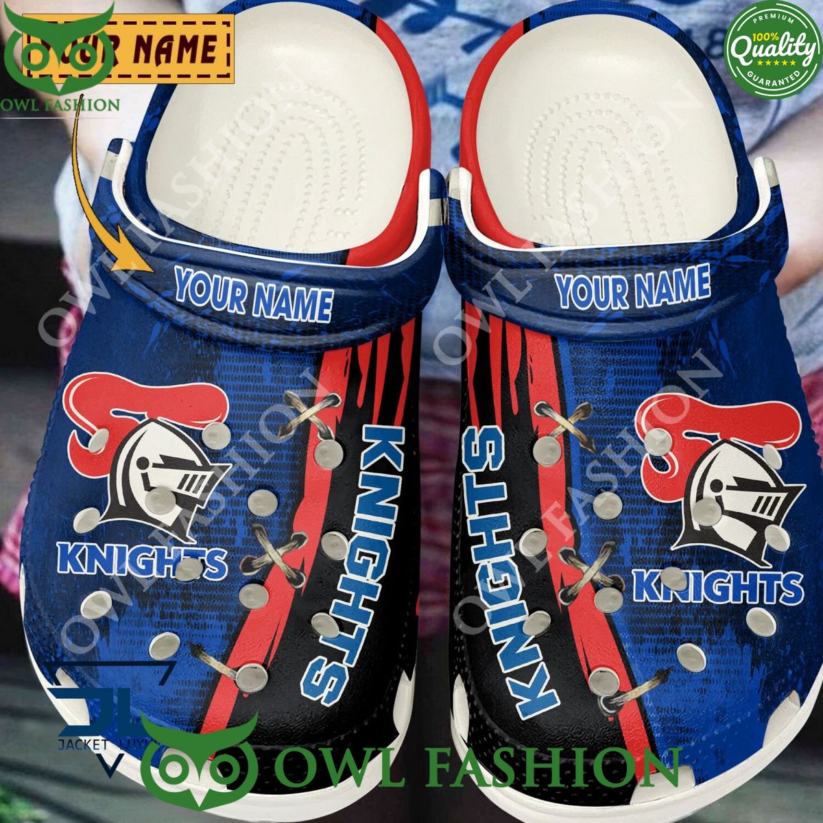 Newcastle Knights Personalized Rugby League Crocs