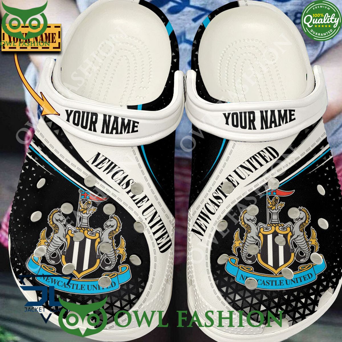 Newcastle United F.C Premier League Personalized Crocs Limited