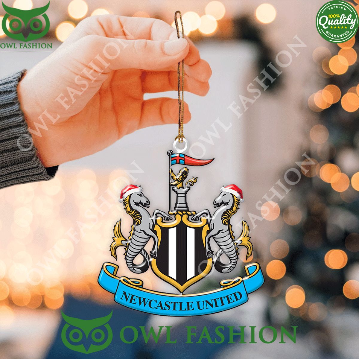 Newcastle United Logo Limited 2-Side Printed Ornament