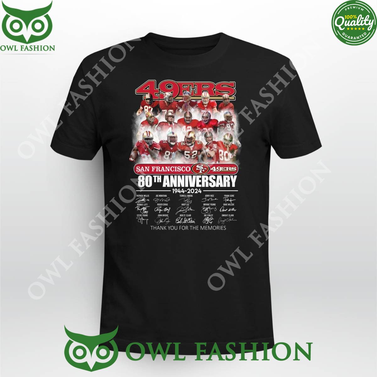 NFL 49ers San Francisco Thank You For The Memories 80 years t shirt