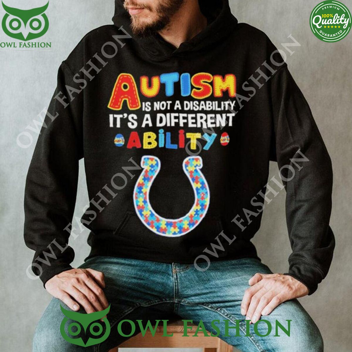 NFL Autism Indianapolis Colts 2D Hoodie Shirt