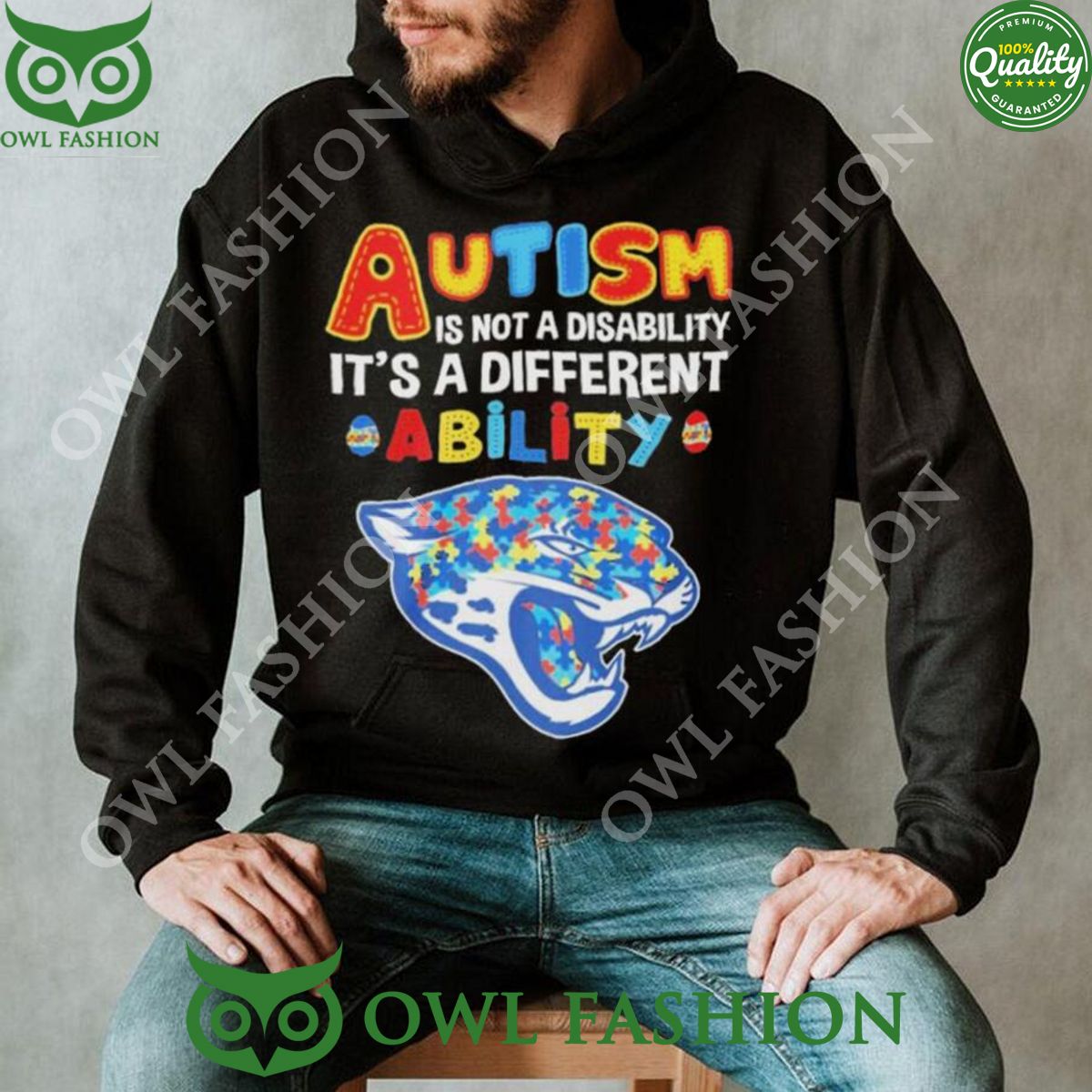 NFL Autism Jacksonville Jaguars 2D Hoodie Shirt