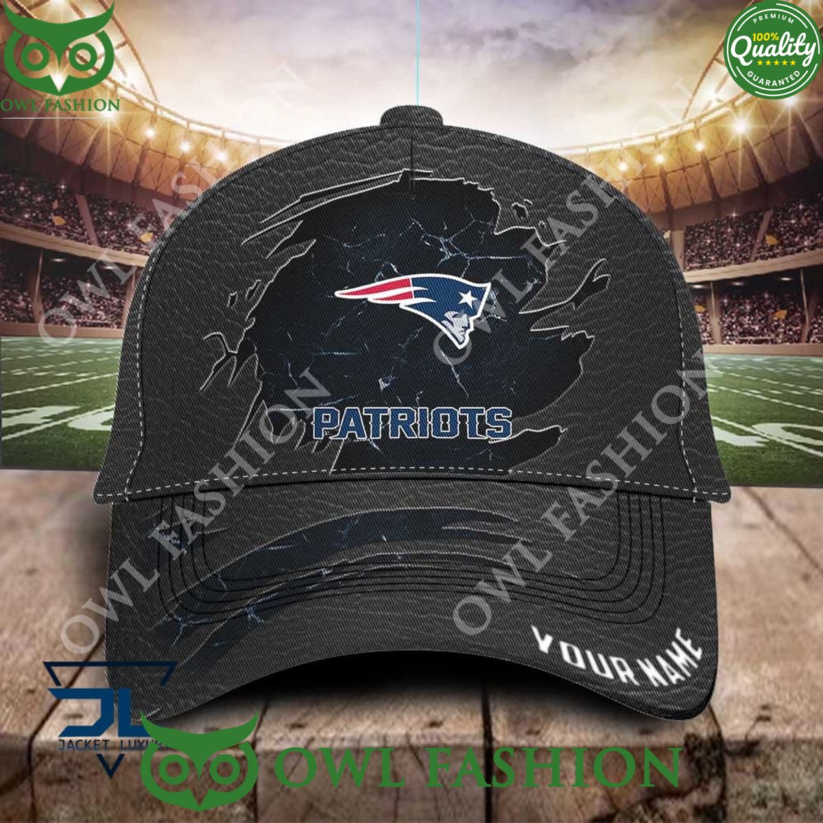 NFL Customized New England Patriots Football Team Classic Cap