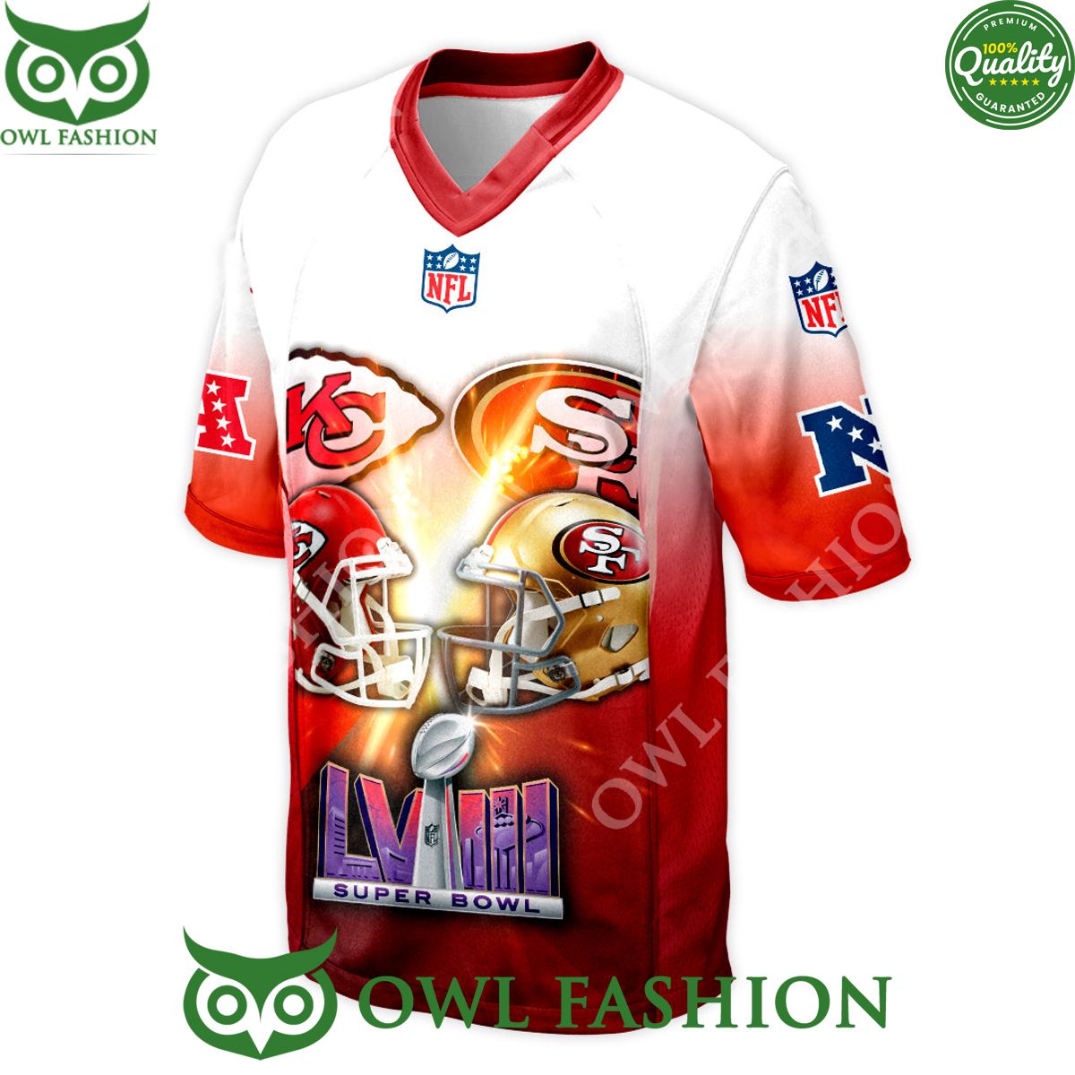 NFL KC vs SF 49ers Edition Especial Super Bowl LVIII Jersey shirt