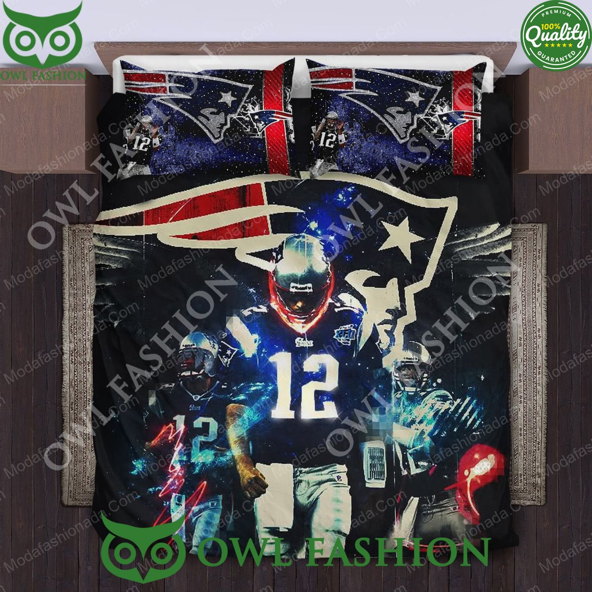 NFL New England Patriots Logo Christmas Limited Bedding Set