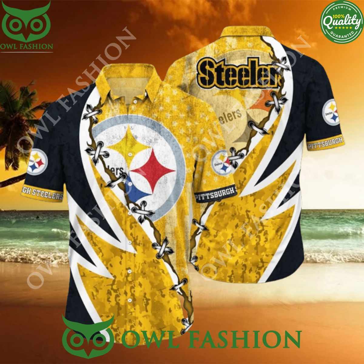 NFL Pittsburgh Steelers Football Champion Aloha Hawaiian Shirt