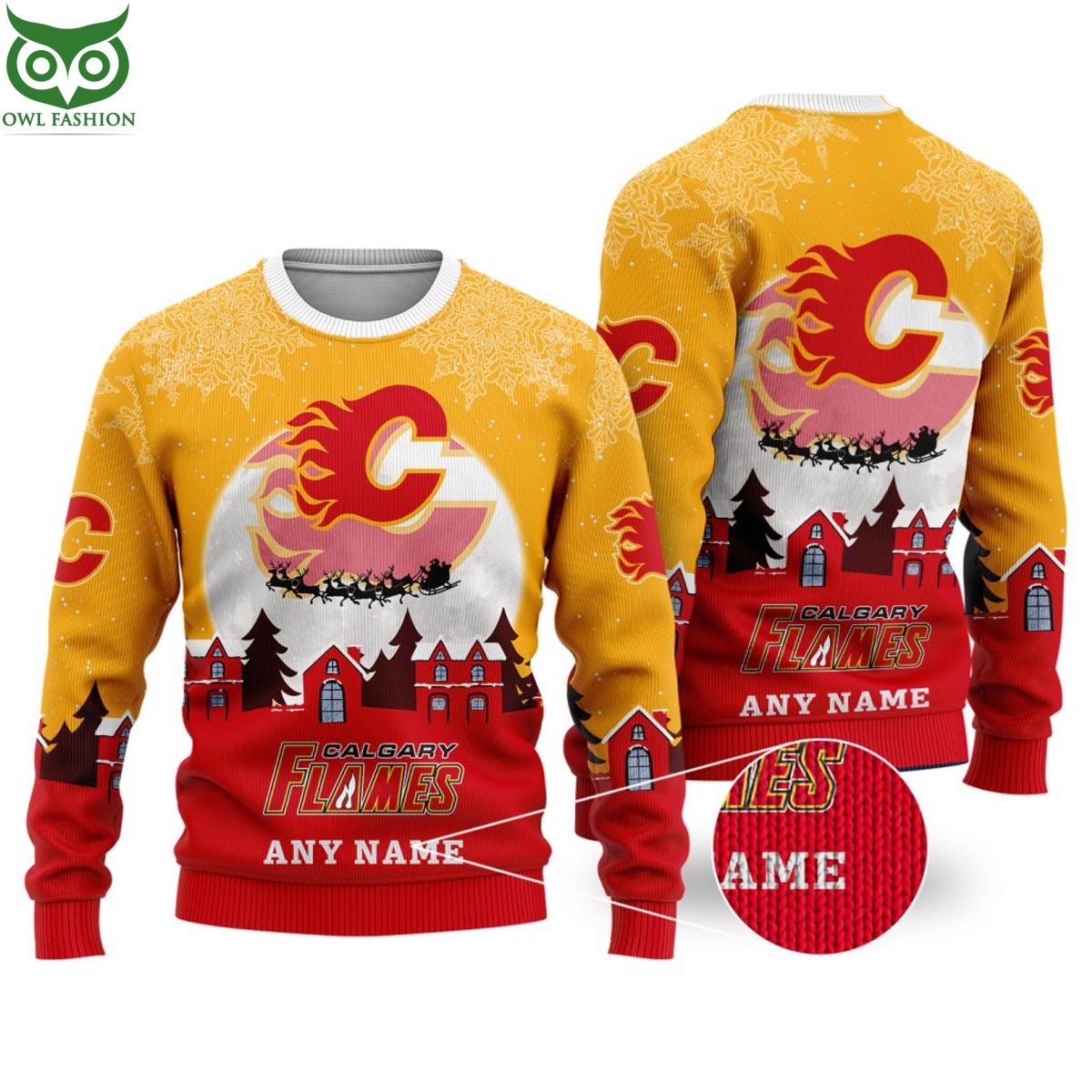 NHL Calgary Flames Special Custom Christmas Ugly Sweater