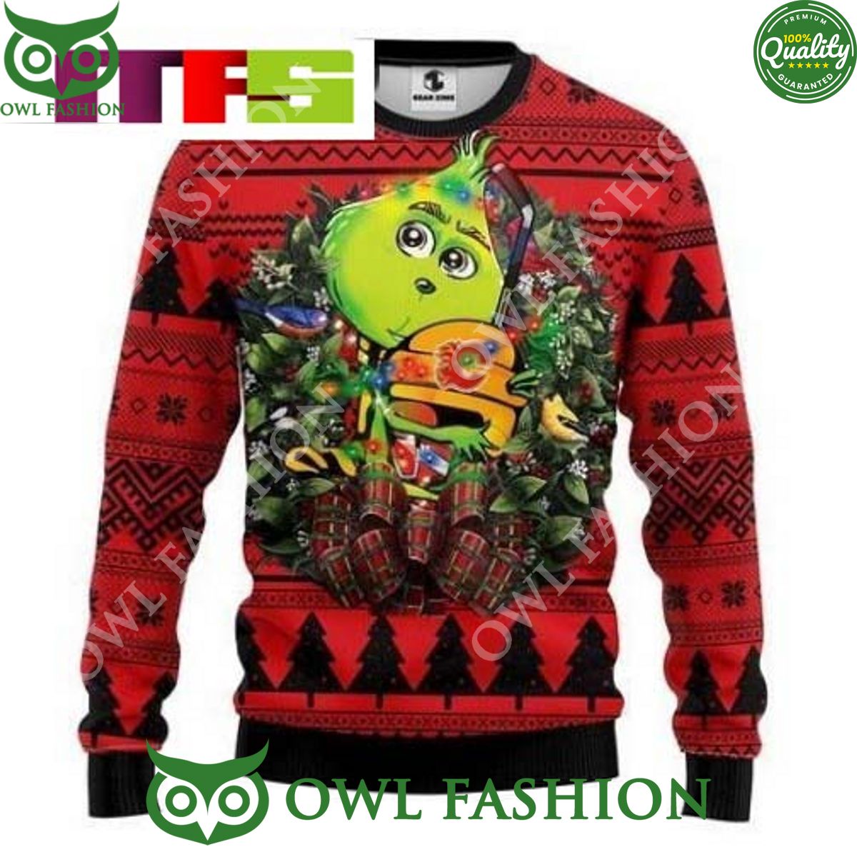 NHL Calgary Flames With Vintage Grinch Hug Christmas Ugly Sweater 2023