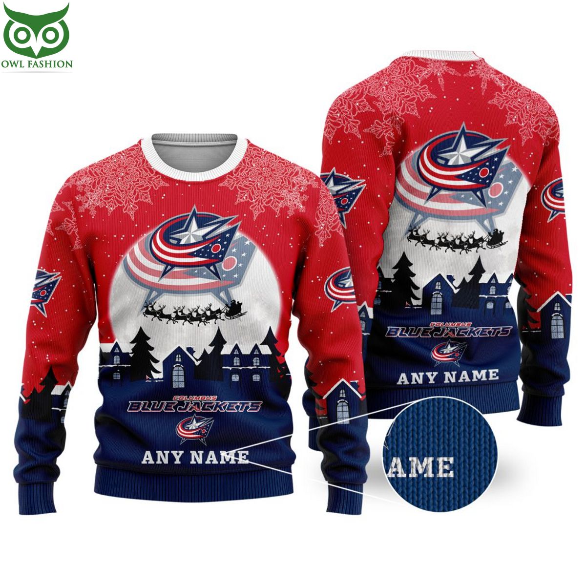NHL Columbus Blue Jackets Special Custom Christmas Ugly Sweater