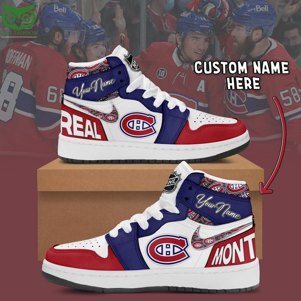 NHL Montreal Canadiens New Released 2023 Nike Air Jordan 1 High Top Limited