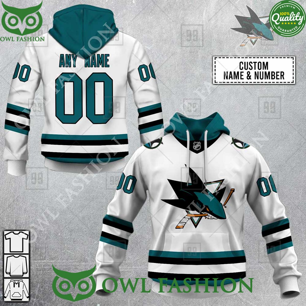 NHL San Jose Sharks Jersey Personalized Hoodie shirt