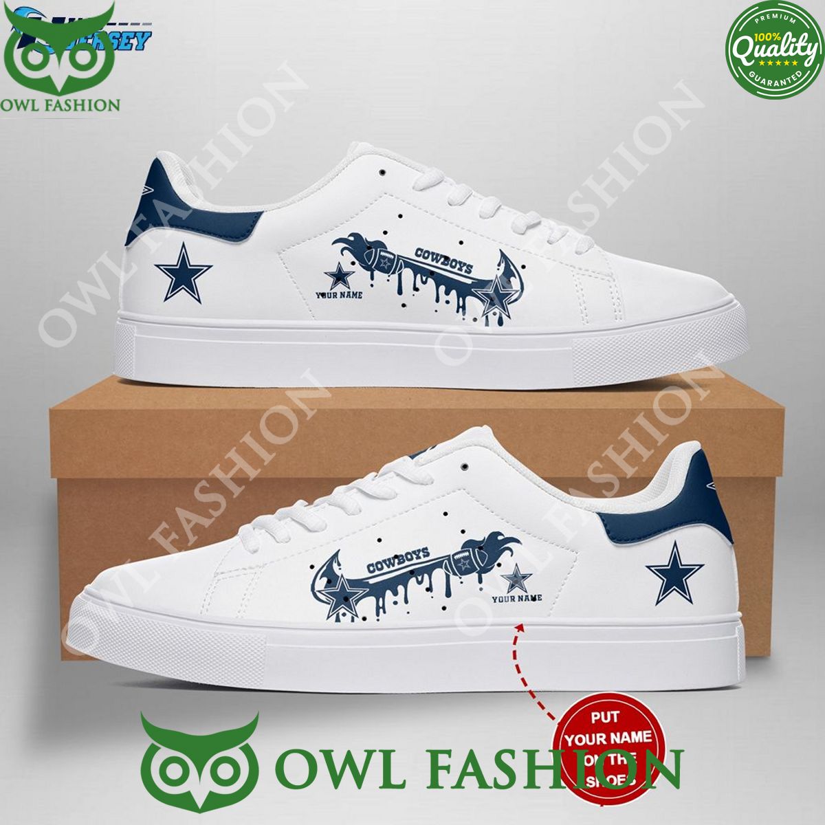 Nike Dallas Cowboys Custom Collection Footwear Stan Smith NFL Sneakers