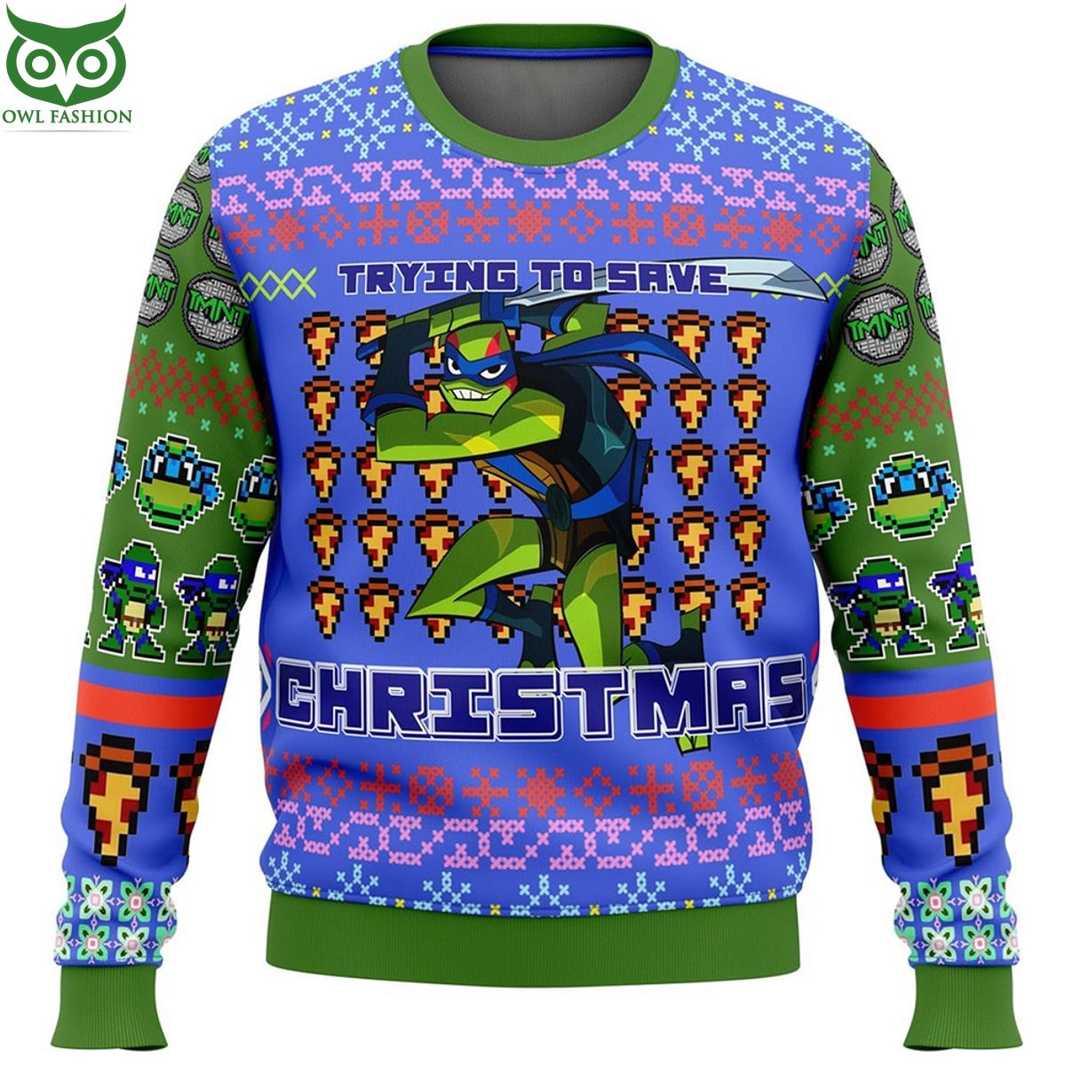 Ninja Turtle Donatello Stick it in your shell Ugly Sweater Jumper