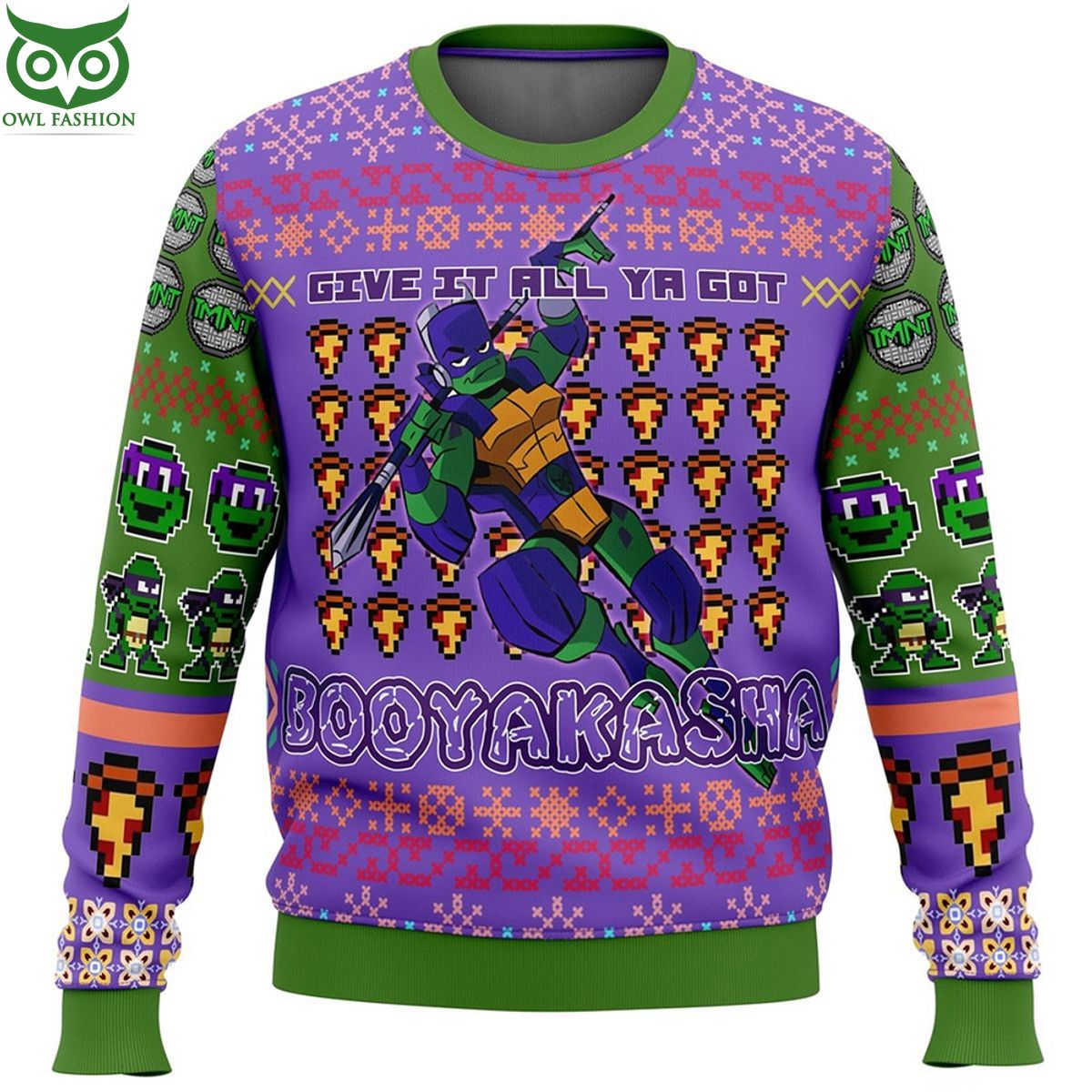 Ninja Turtle Leonardo Stick it in your shell Ugly Sweater Jumper
