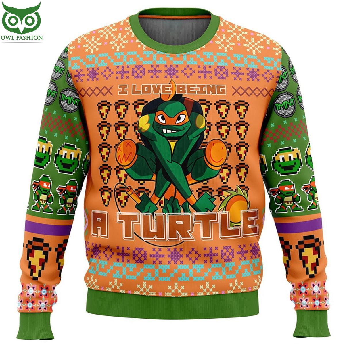 Ninja Turtle Michelangelo Stick it in your shell Ugly Sweater Jumper
