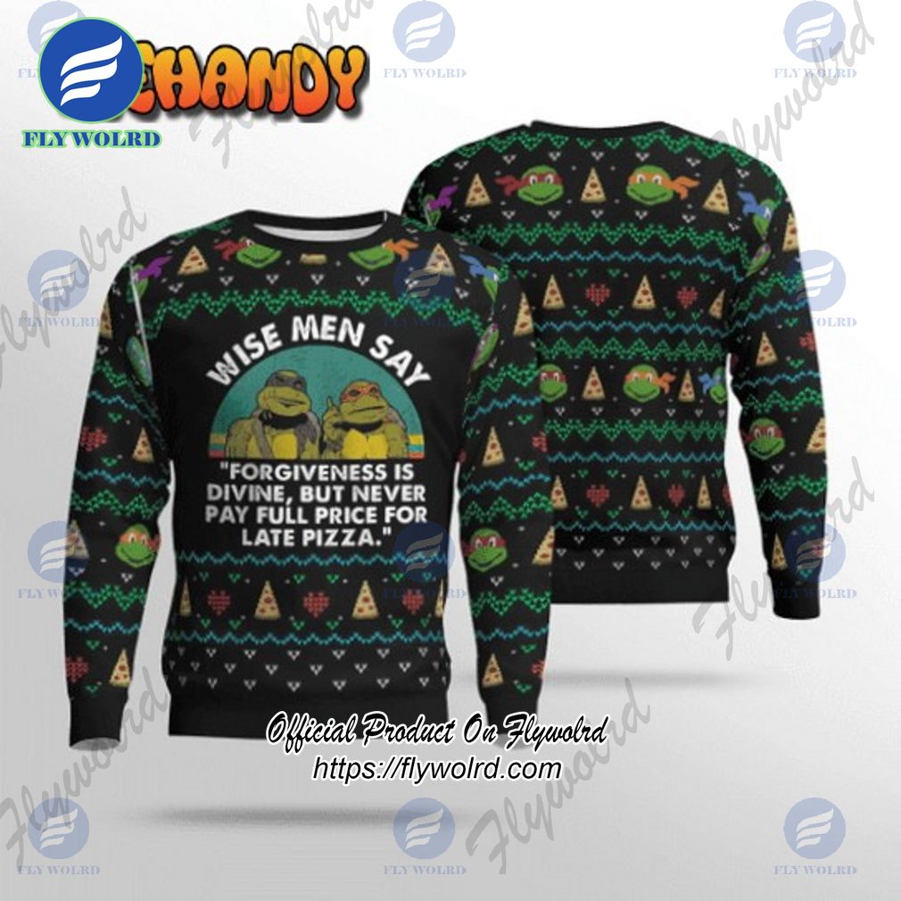 Ninja Turtles Wise Men Say All Over Print Ugly Christmas Sweater