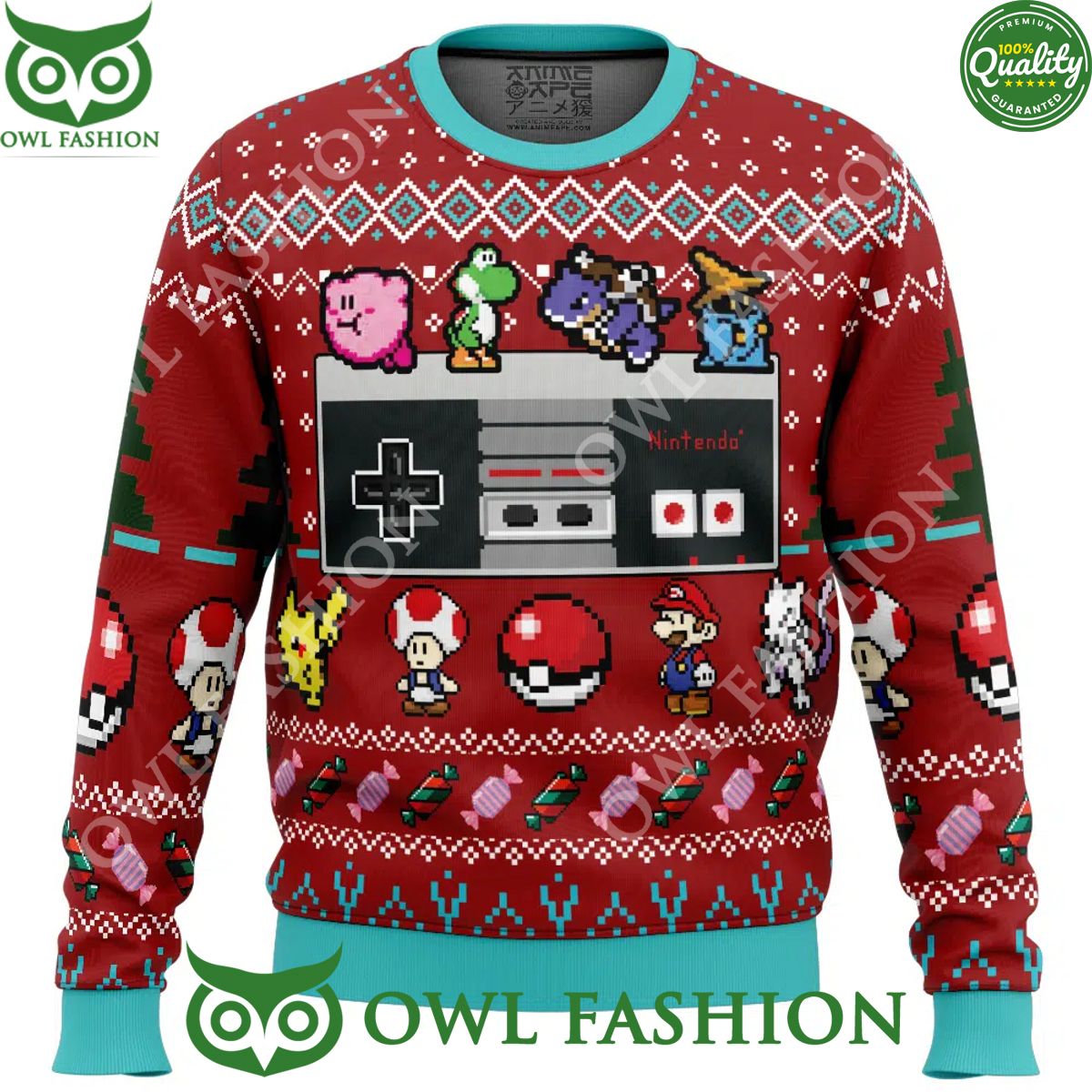 Nintendo Controller Game Ugly Christmas Sweater Jumper
