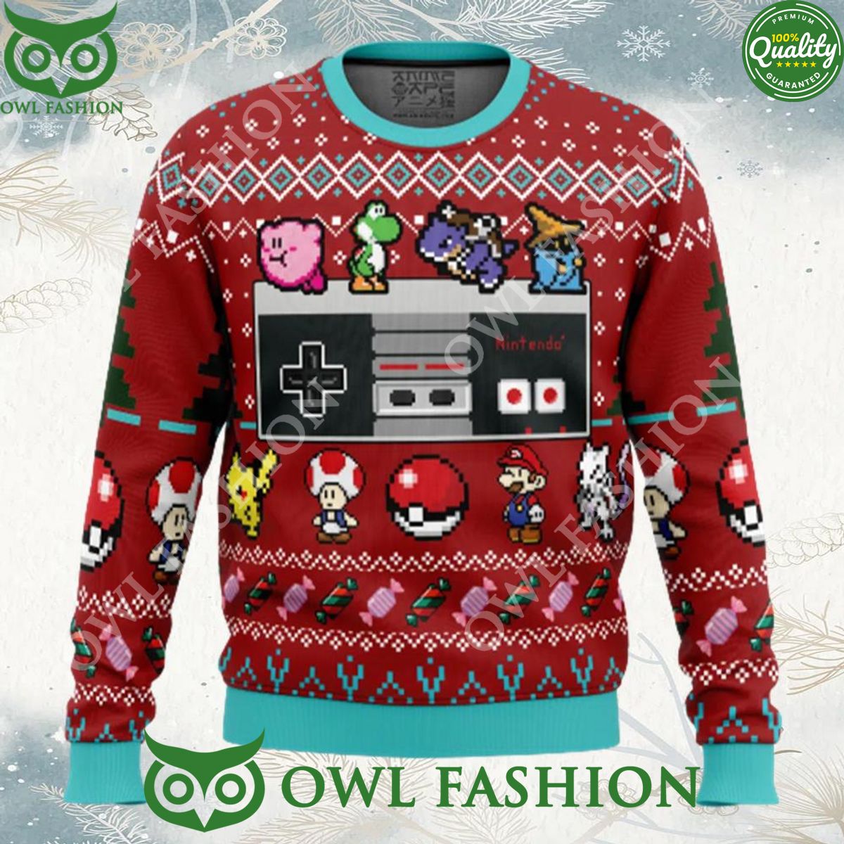 Nintendo Controller Mario Ugly Christmas Sweater Jumper
