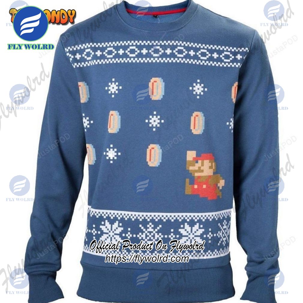 Nintendo Super Mario Bros Ugly Christmas Sweaters