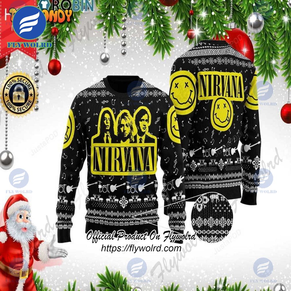 Nirvana Band All Over Print Ugly Christmas Sweater