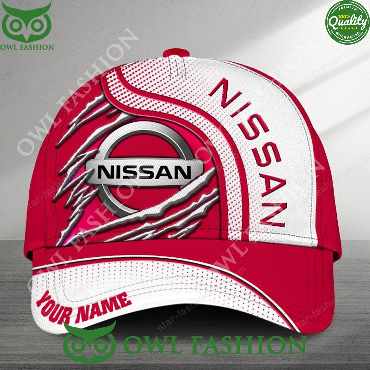 Nissan Japanese multinational automobile Custom Name Printed Cap