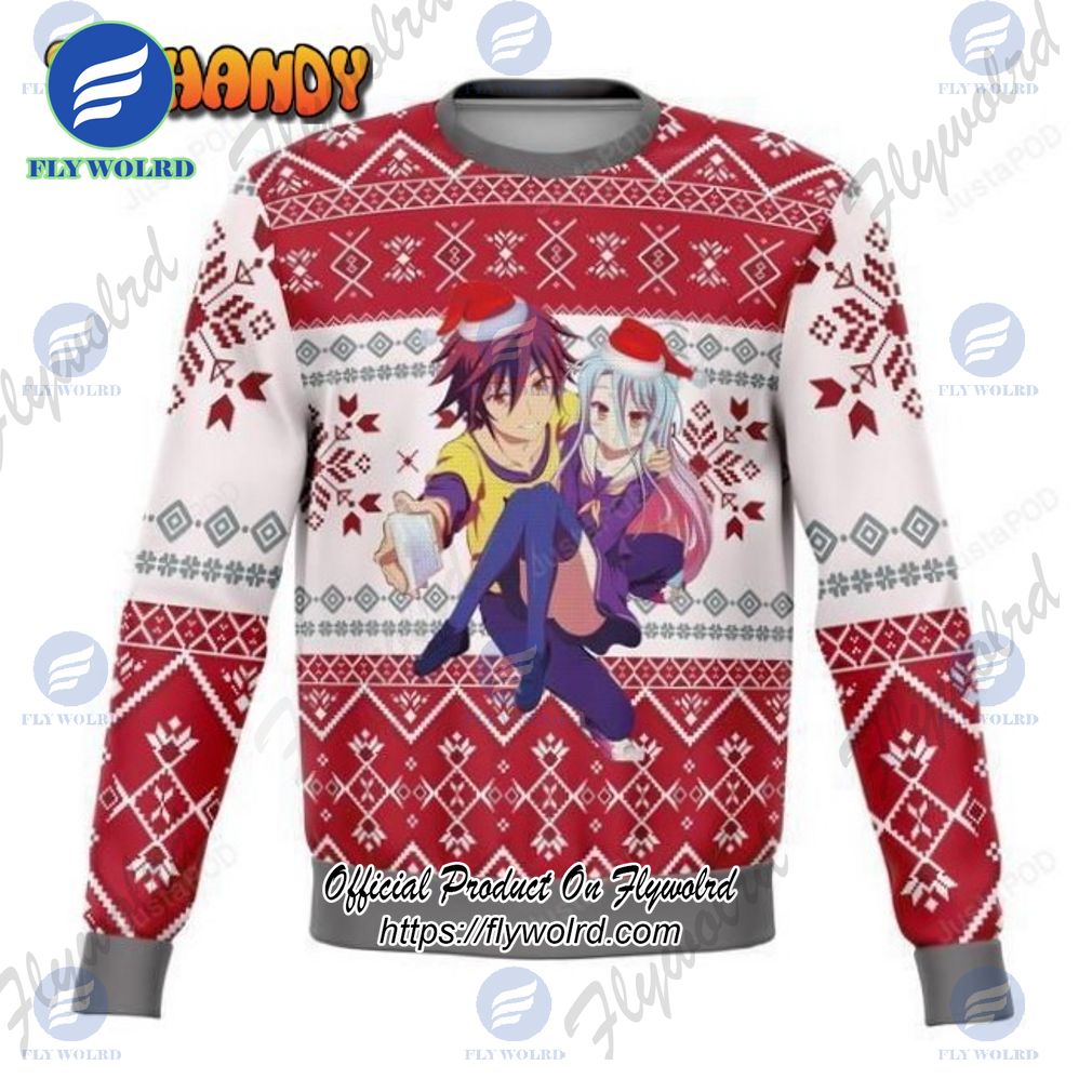 No Game No Life Santa Hat Ugly Christmas Sweater