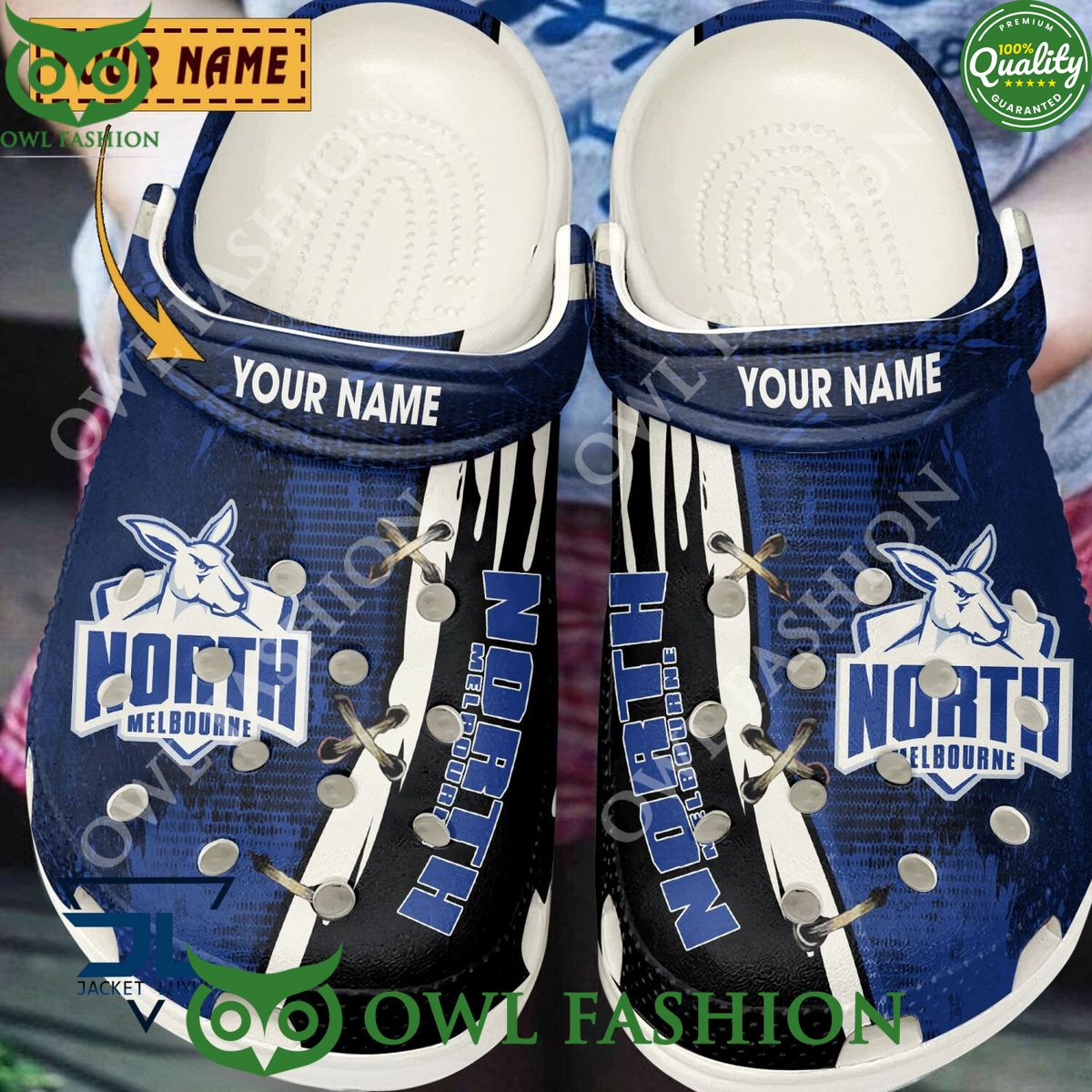 North Melbourne Football Club New Personalized Crocs