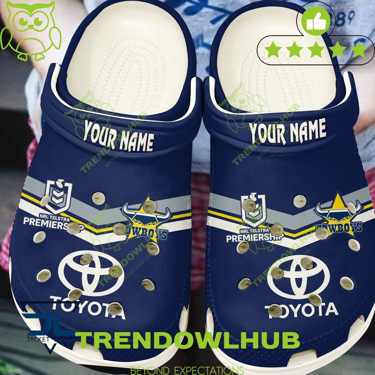 North Queensland Cowboys Personalized NRL Croc