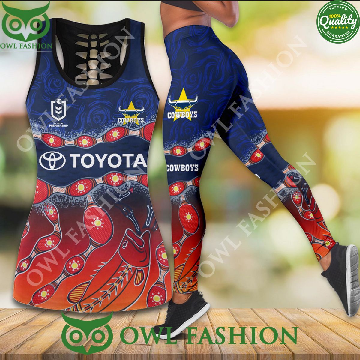 North Queensland Cowboys Toyota Hollow Tank Top and Leggings