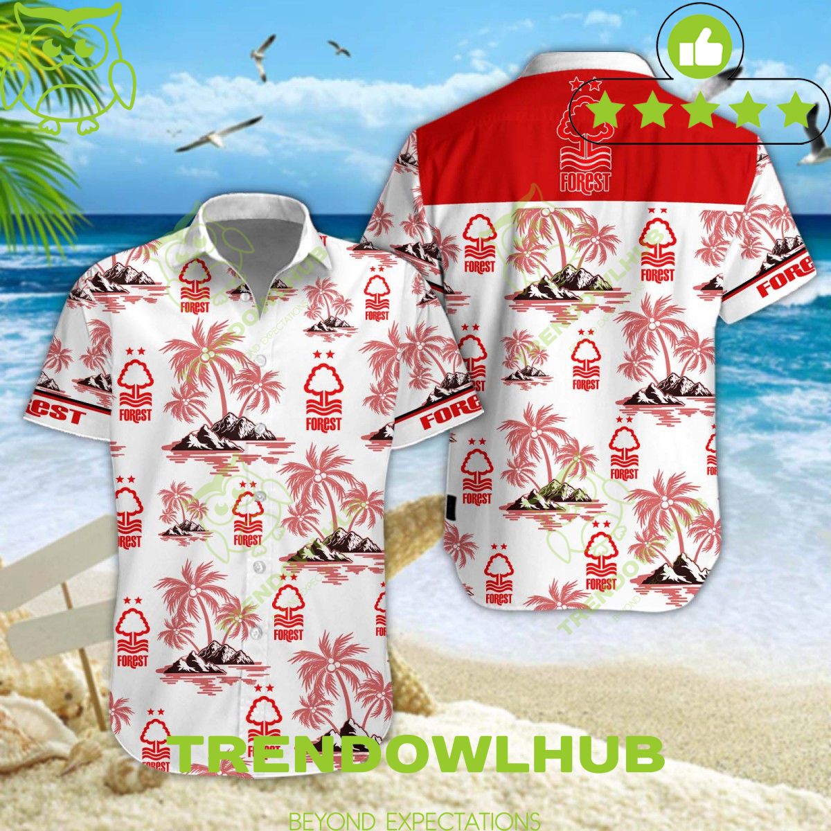 Nottingham Forest F.C Nuno Espírito Santo EPL Coconut Hawaiian shirt