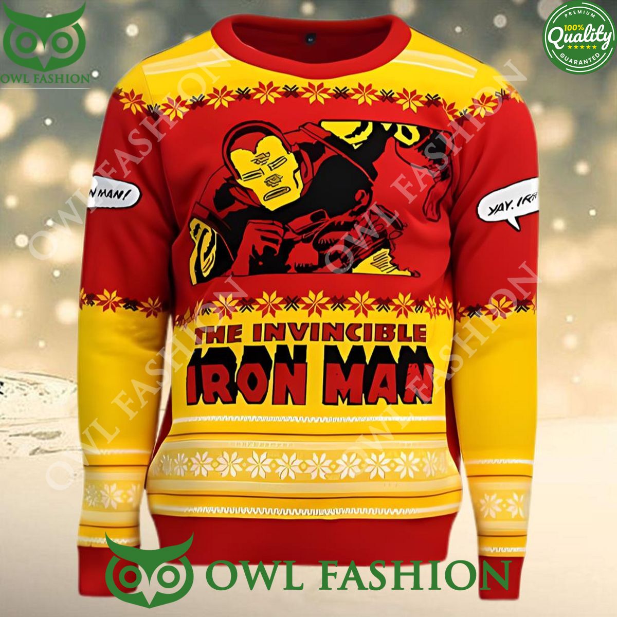 Official Invincible Iron Man Christmas Ugly Sweater Jumper