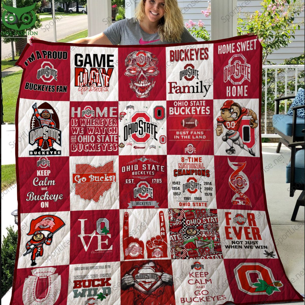 Ohio State Buckeyes NCAA Quilt Blanket