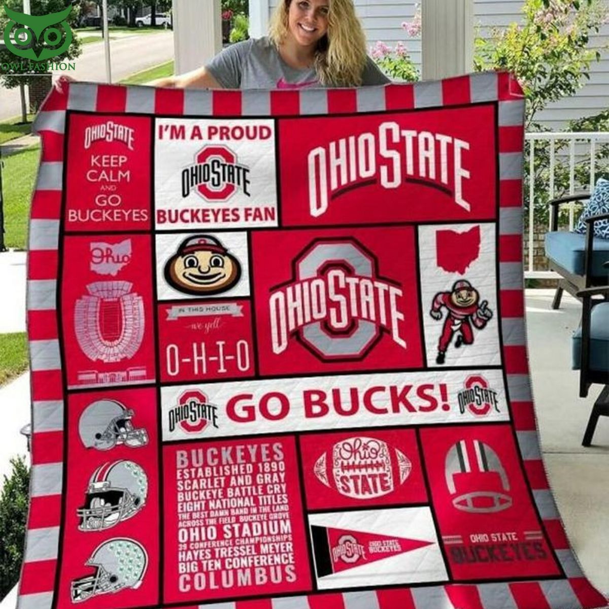 Ohio State Buckeyes NCAA New Quilt Blanket