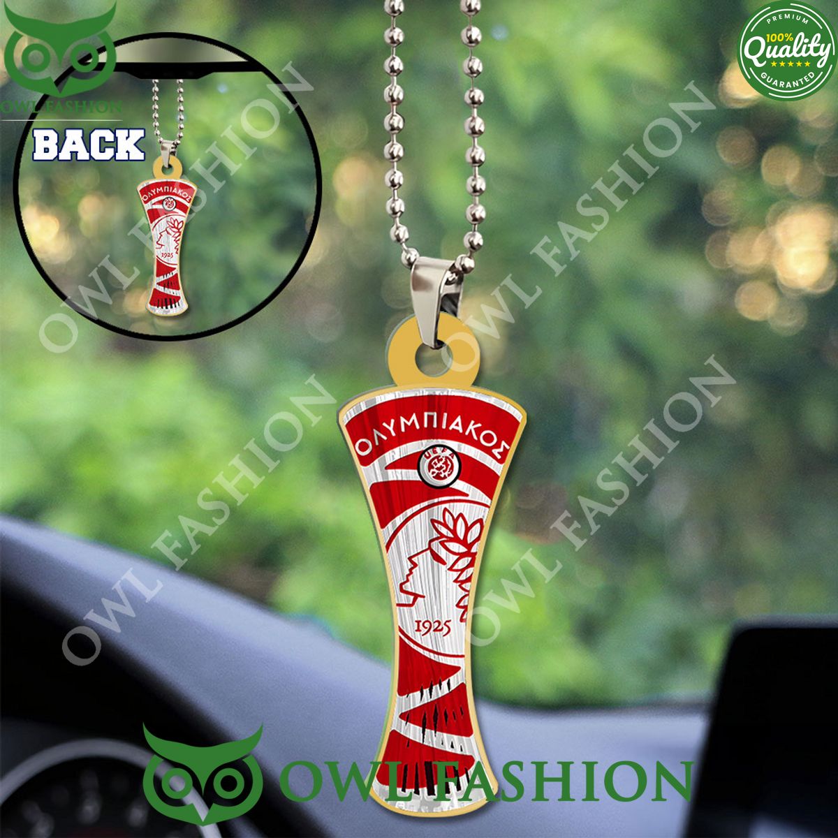 Olympiacos F.C. Custom Shape 2-sided Acrylic Car Ornament