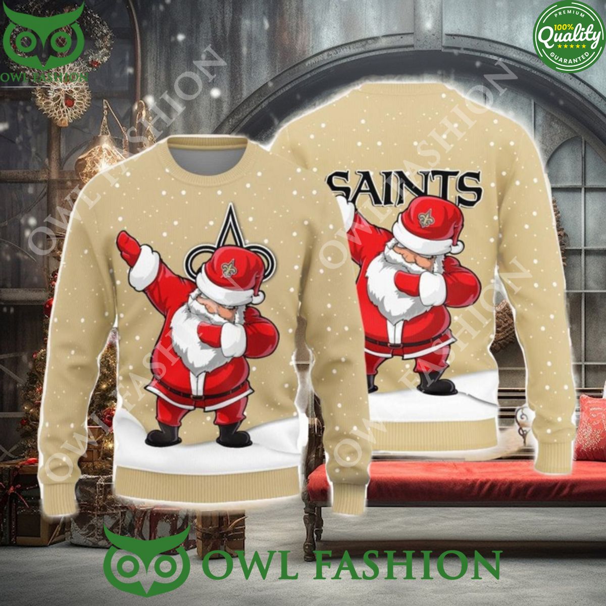 Orleans Saints Dab Santa New Style Sweater Jumper
