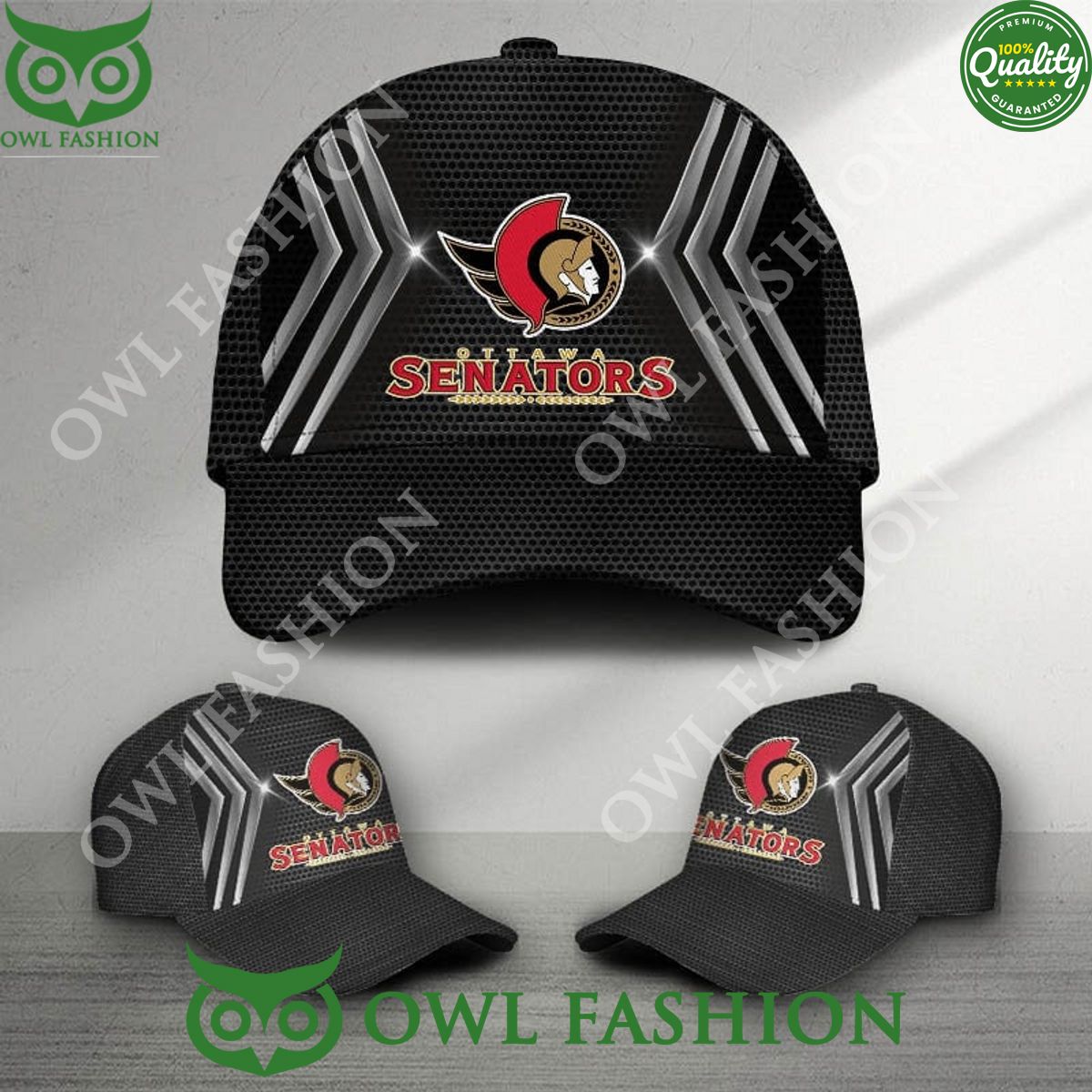 Ottawa Senators Printed NHL Ice Hockey Classic Cap