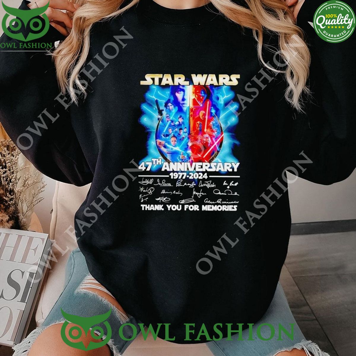 Outer Space Star Wars 47th Anniversary 1977 2024 Thank You For The Memories Shirt