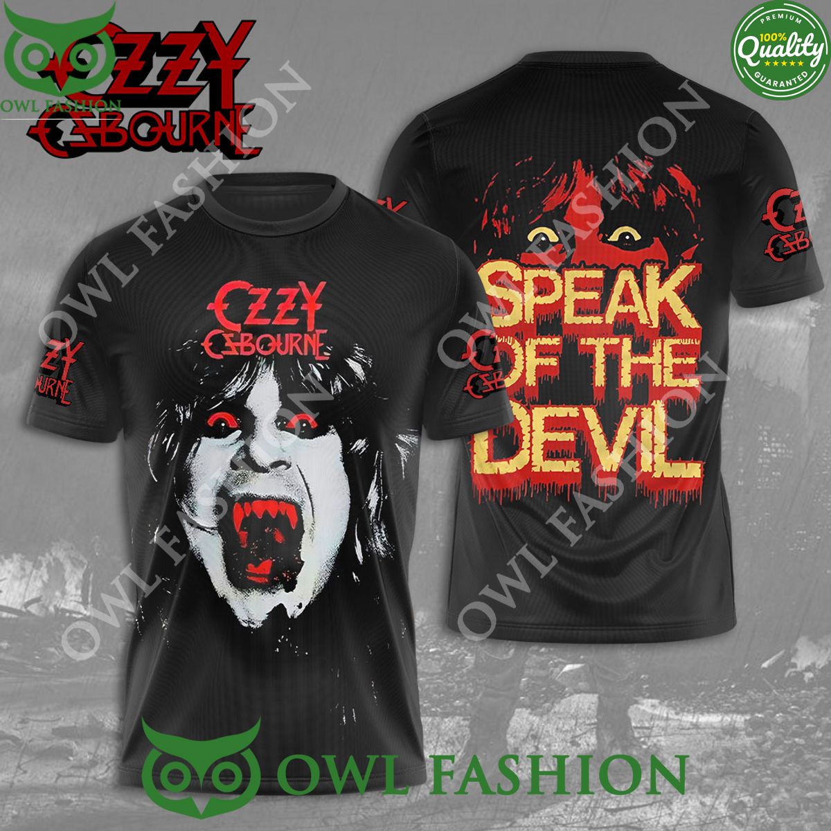 Ozzy Osbourne Speak Of The Devil 3D Tshirt Hoodie